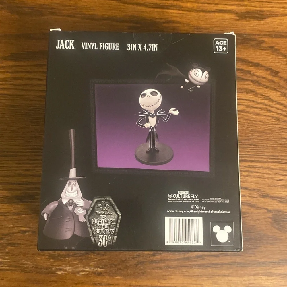 Disney Nightmare Before Christmas CultureFly Jack Skellington Vinyl Figure NIB